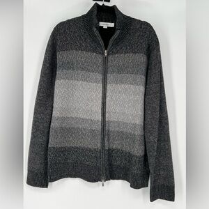 Calvin‎ Klein lamb’s wool blend full-zip cardigan